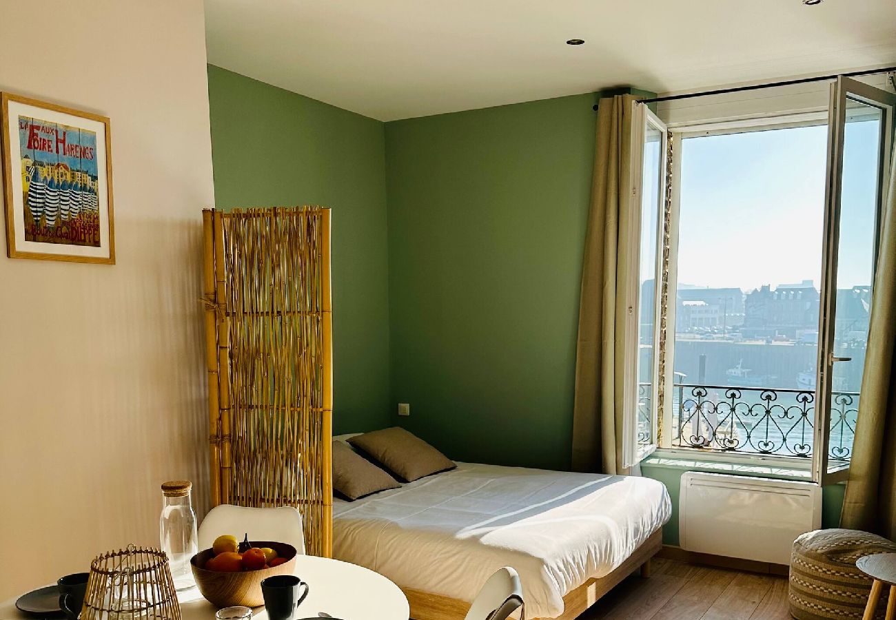 Studio in Dieppe - PAILLOTE Dieppoise Dieppe vue port exceptionnelle