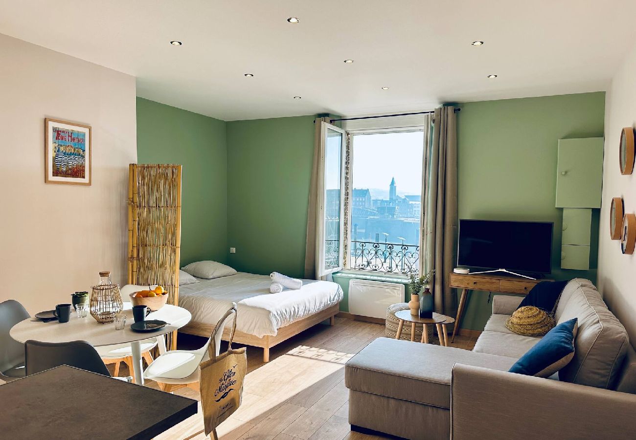 Studio à Dieppe - PAILLOTE Dieppoise Dieppe vue port exceptionnelle